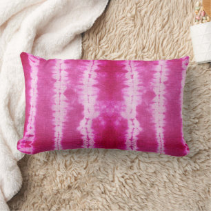 Magenta Ikat Tribal Pattern Lumbar Cushion
