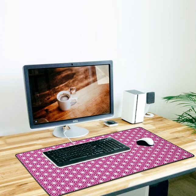Magenta Japanese Pattern Desk Mat (Creator Uploaded)