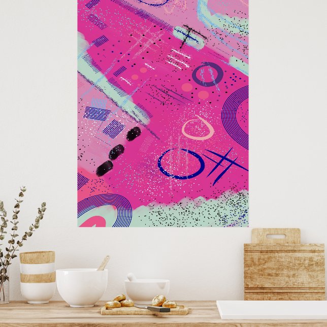 Magenta Joy Poster (Kitchen)