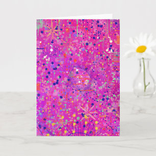 Magenta Jubilee Abstract Print  Card