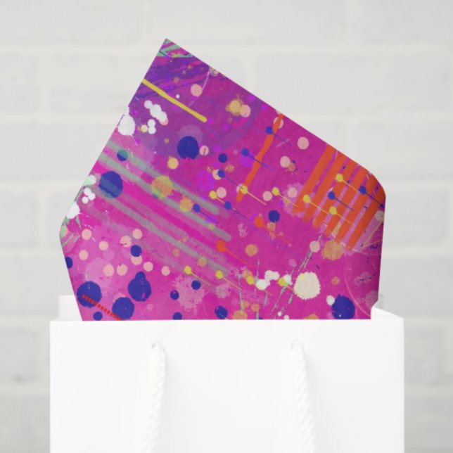 Magenta Jubilee Abstract Print  Tissue Paper (Gift Bag)
