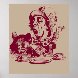 Magenta Mad Hatter Poster