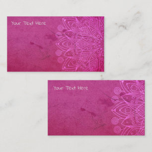 Magenta Mandala Mind Body Spirit Yoga Instructor Business Card