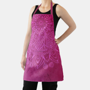 Magenta Mandala Zen Rustic Body Mind Spirit Apron
