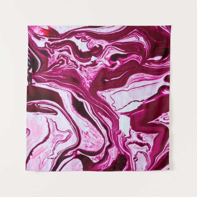 Magenta marble texture tapestry (Front)