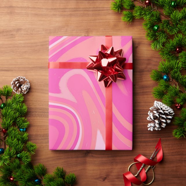 MAGENTA MARBLE WRAPPING PAPER (Holiday Gift)