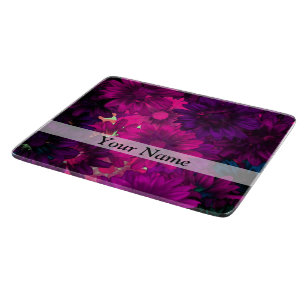 Magenta modern floral cutting board
