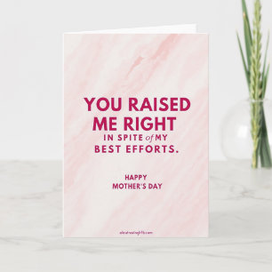 Magenta Mothers Day Message Card
