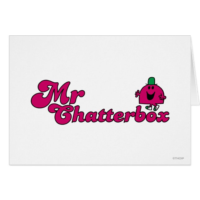 Magenta Mr. Chatterbox Logo (Front Horizontal)