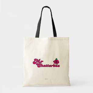 Magenta Mr. Chatterbox Logo Tote Bag