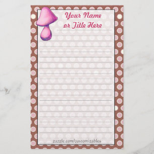 Magenta Mushroom Stationery