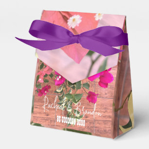 magenta orange romance bougainvillea paperflower favour box