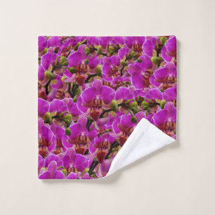 Magenta Orchid Display, Washcloth Wash Cloth