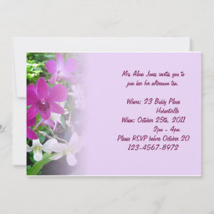 Magenta Orchids Invitation