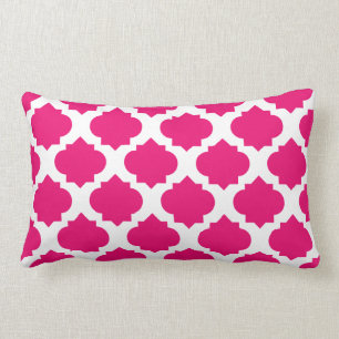 Magenta Ornate Pattern Lumbar Cushion