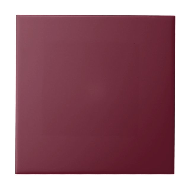 Magenta Passion -- Dark Pink Solid Colour Ceramic Tile (Front)