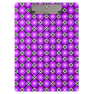 Magenta Pink Dots Black White Lattice Pattern Clipboard
