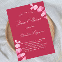 Magenta pink eucalyptus luxury bridal shower