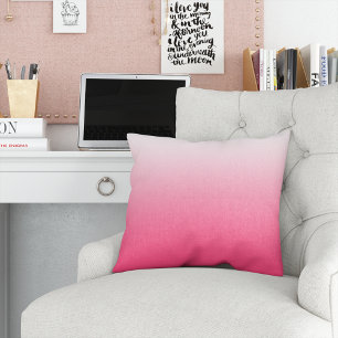 Magenta Pink Gradient Ombre Cushion