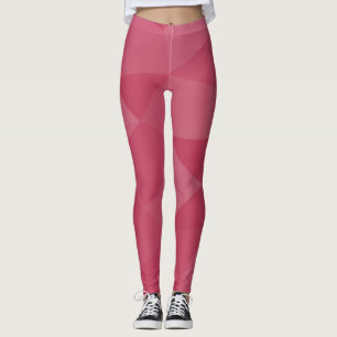 Magenta pink light geometric mesh pattern leggings
