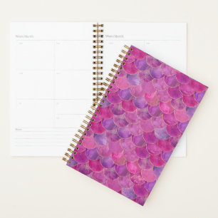 Magenta Pink Mermaid Yearly Planner