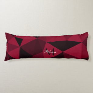 Magenta pink red black geometry pattern Monogram Body Cushion