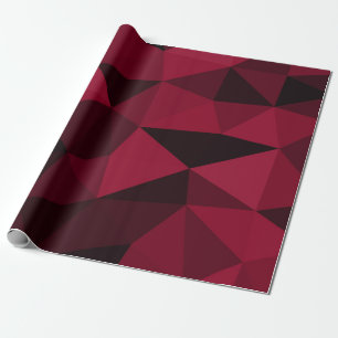 Magenta pink red dark black geometric mesh pattern wrapping paper