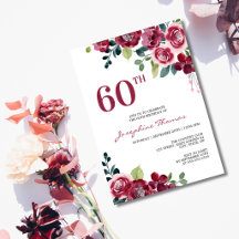 Magenta Pink Rose Floral Greenery Birthday