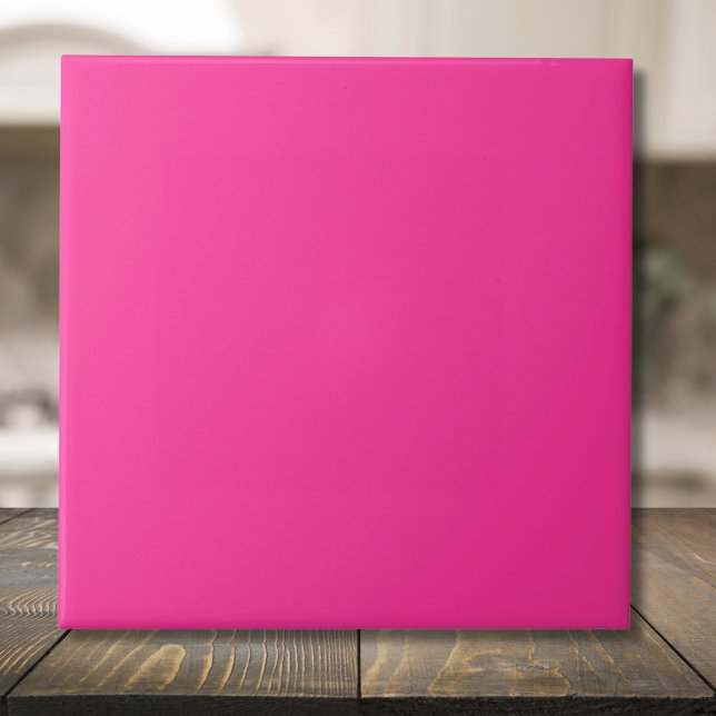 Magenta Pink Solid Colour | Classic Elegant Ceramic Tile (Creator Uploaded)