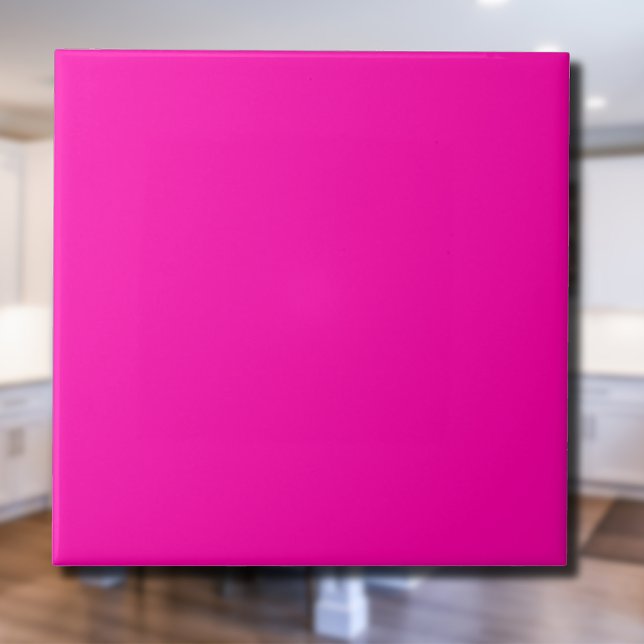 Magenta Pink Solid Colour | Classic Elegant Ceramic Tile (Creator Uploaded)