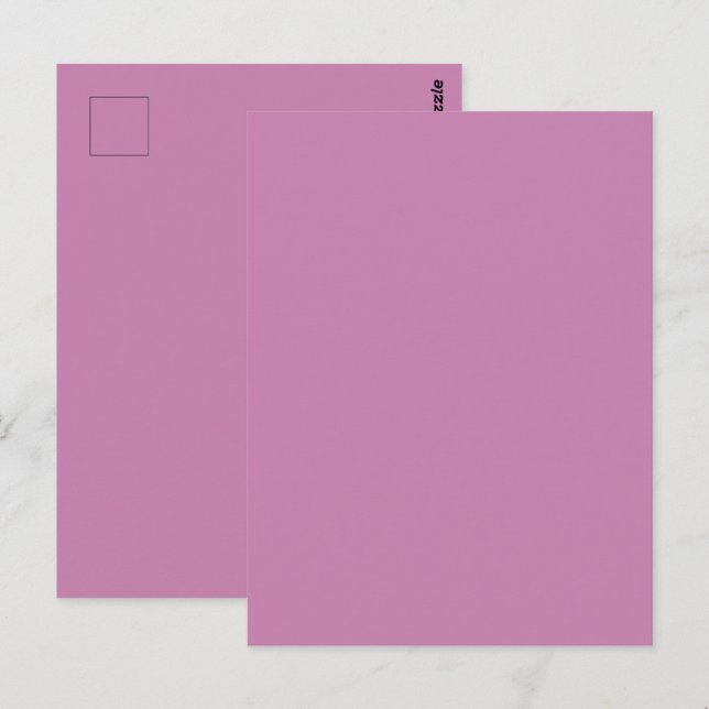 Magenta Pink Spring Season Solid Colour Postcard (Front/Back)