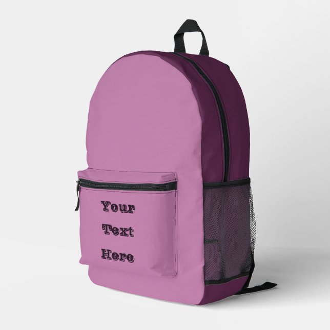 Magenta Pink Spring Season Solid Colour Printed Backpack (Back Corner Right)