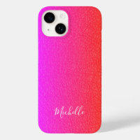 Magenta pink white script name personalised