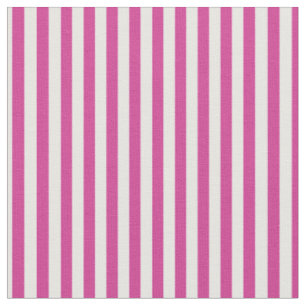 Magenta Pink & White Stripes Fabric
