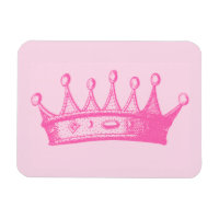 Magenta Princess Crown on Pink Background