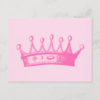 Magenta Princess Crown on Pink Background