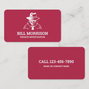 Magenta Private Investigator Detective Business Card