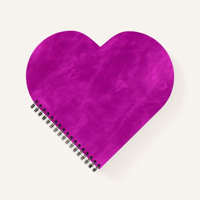 Magenta Purple Heart Notebook (Front)