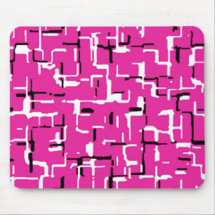 Magenta Purple Pink Black White Mouse Pad