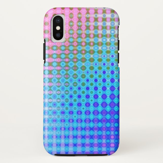Magenta Purple Pink Blue Pattern Case-Mate iPhone Case (Back)