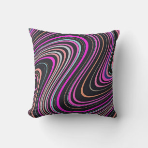 Magenta Purple Pink Blue Pattern Cushion