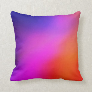 Magenta Purple Pink & Orange Abstract Throw Pillow