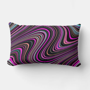Magenta Purple Pink Pattern Lumbar Cushion
