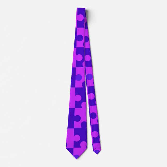 Magenta puzzle  tie (Front)