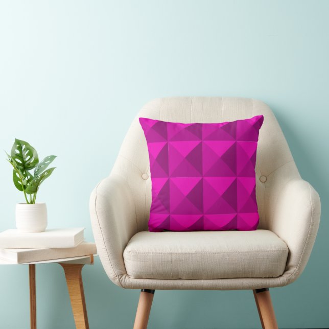 Magenta Pyramids  Cushion (Chair)