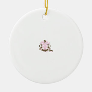 Magenta-Red, Yellowish Orange decorative Ceramic Ornament