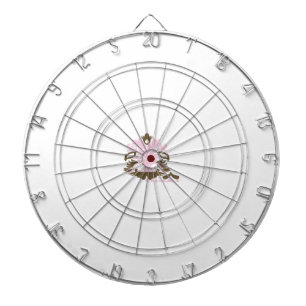 Magenta-Red, Yellowish Orange  decorative Dartboard