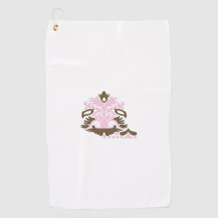 Magenta-Red, Yellowish Orange decorative Golf Towel