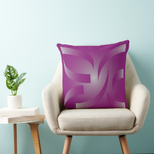 Magenta ribbons cushion