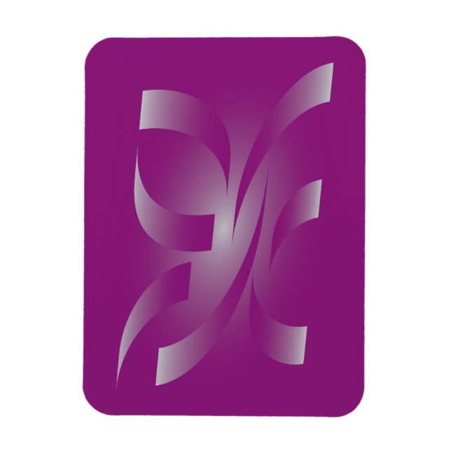 Magenta ribbons magnet (Vertical)